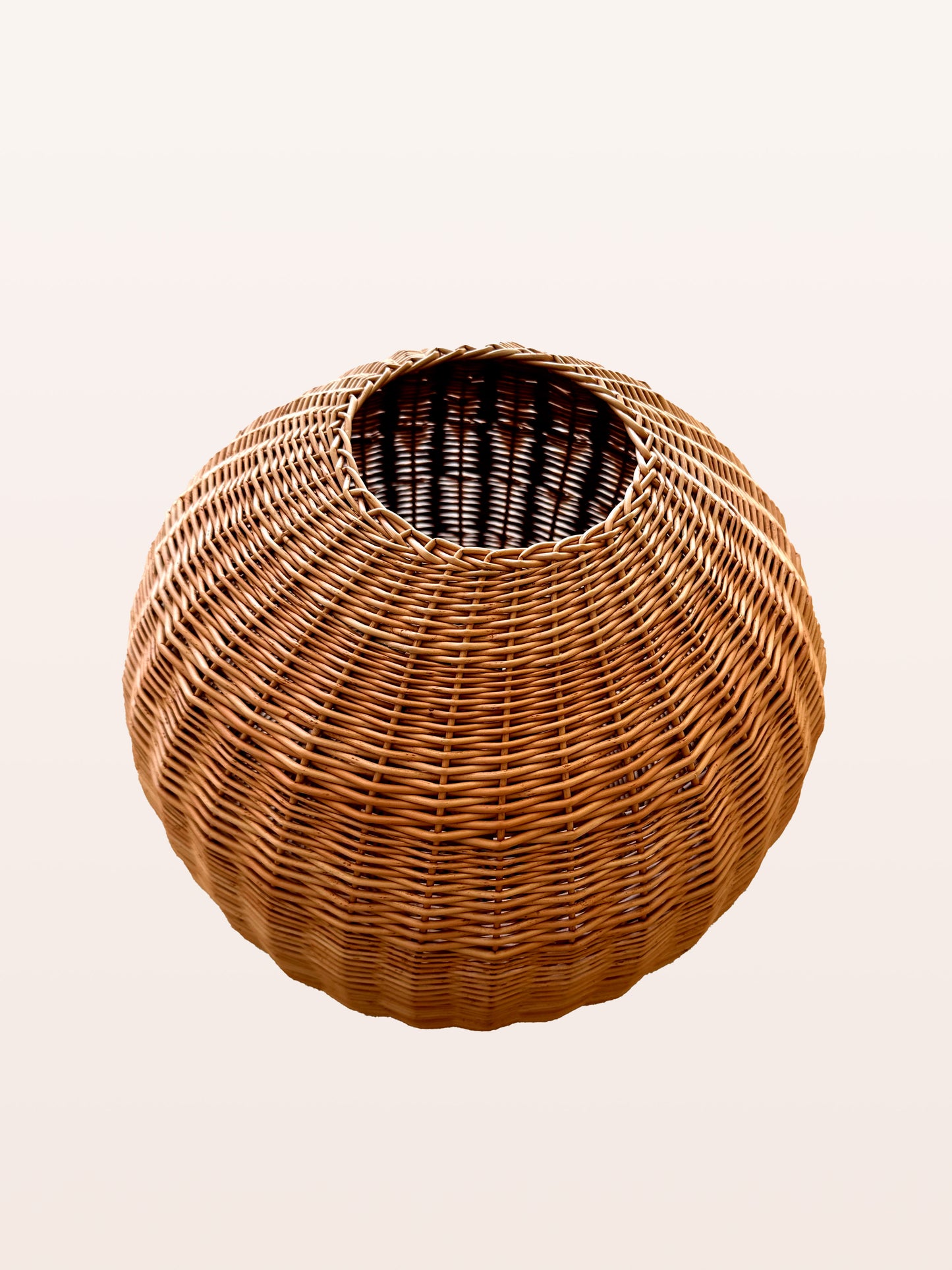 Globe Lampshade Wicker Rattan Lampshade Boho Style Round