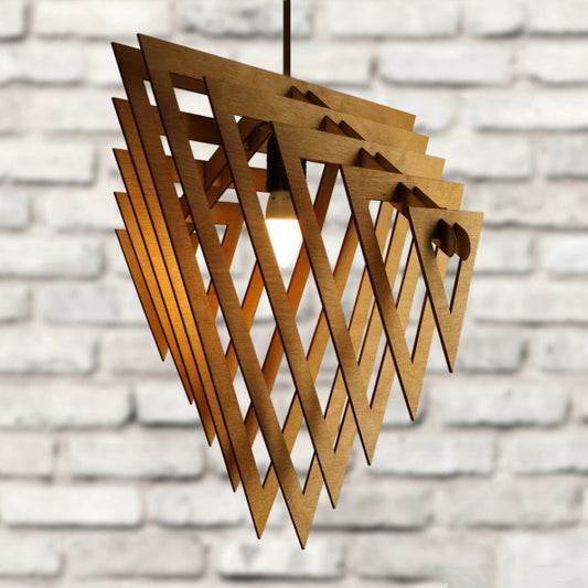 Original Plywood Ceiling Light Loft Style – Handmade Ceiling Lights