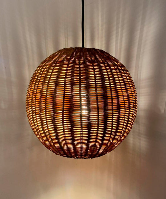 Globe Lampshade Wicker Rattan Lampshade Boho Style Round